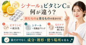 シナールとビタミンCの違いを比較