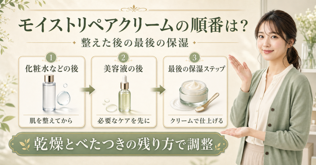 モイストリペアクリームの順番は？