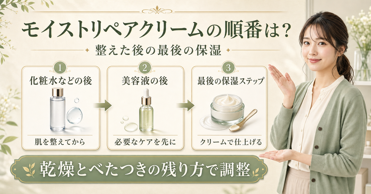 モイストリペアクリームの順番は？