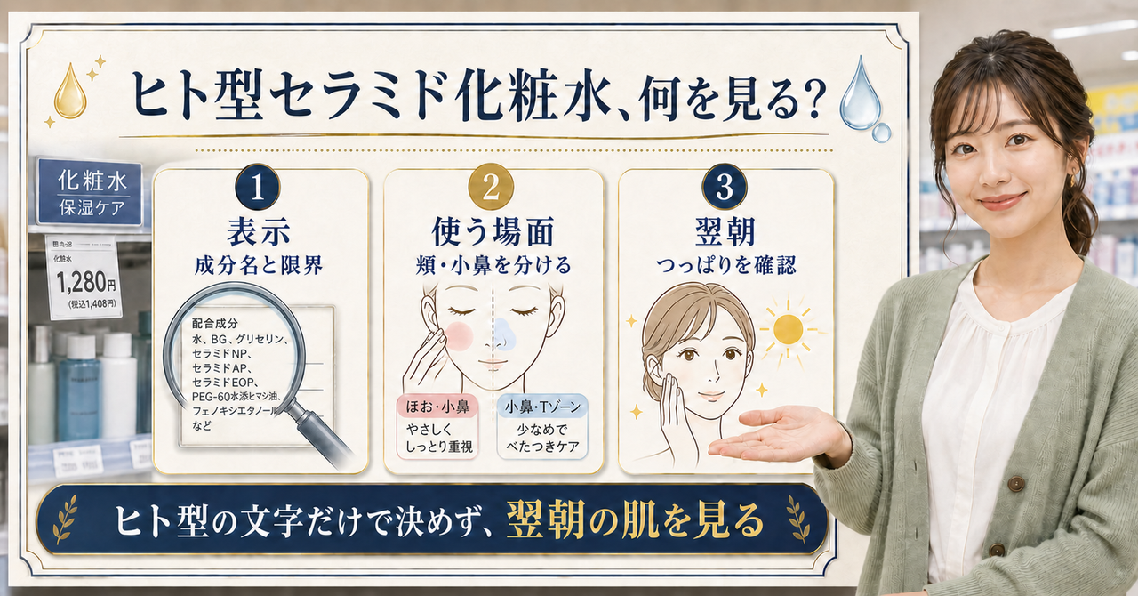 ヒト型セラミド化粧水をドラッグストアで選ぶときの見方 Beauty Board