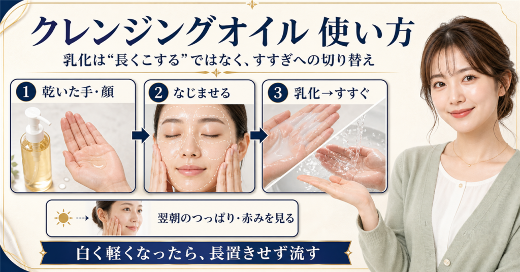 メディキューブのクレンジングオイルの使い方は？乳化・すすぎ・毛穴の見方 Beauty Board