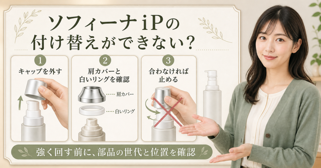 ソフィーナiPの付け替えができない？
