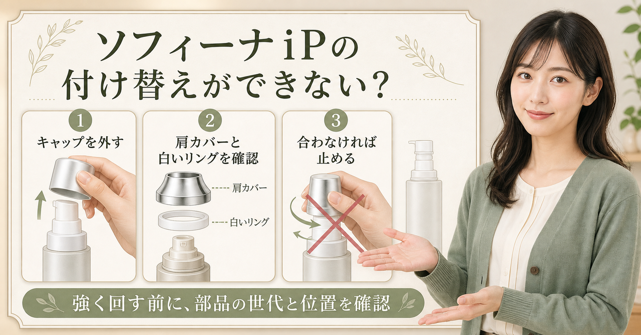 ソフィーナiPの付け替えができない？
