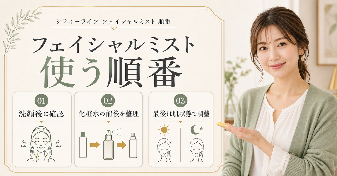 フェイシャルミストを使う順番と朝夜の考え方