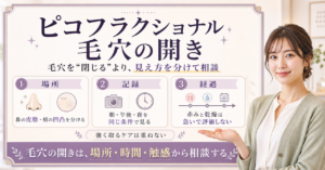 ピコフラクショナルで毛穴の開きを考える