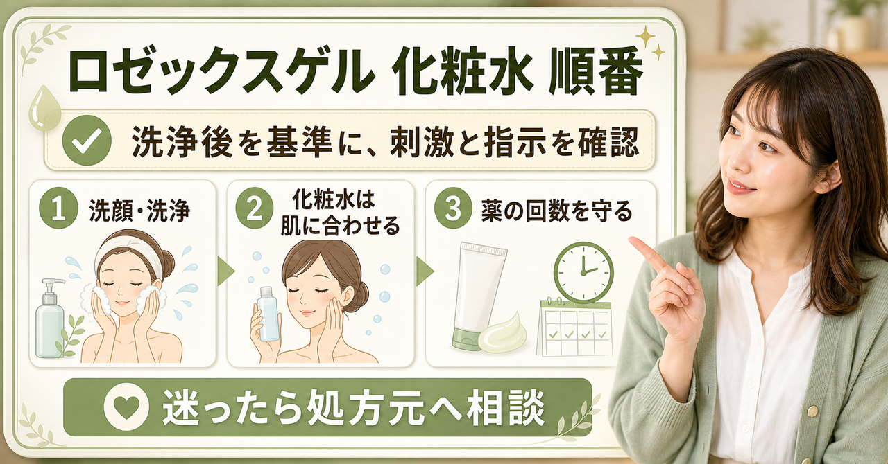 ロゼックスゲルと化粧水を使う順番の考え方