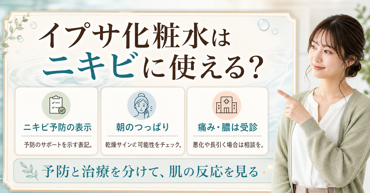 イプサの化粧水をニキビ肌で考える