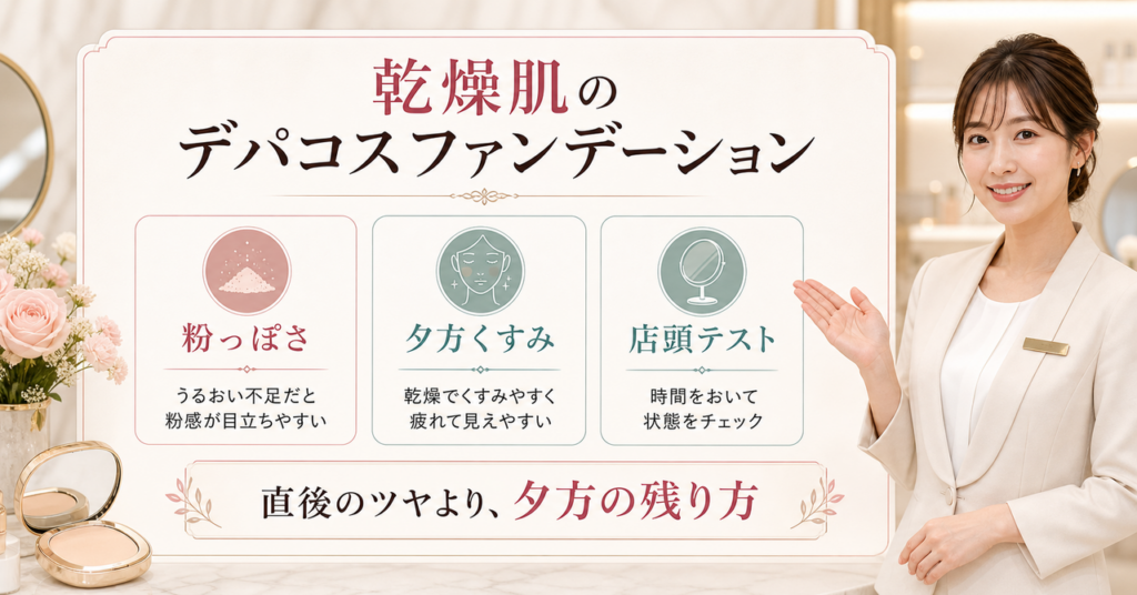 乾燥肌のデパコスファンデーションの選び方