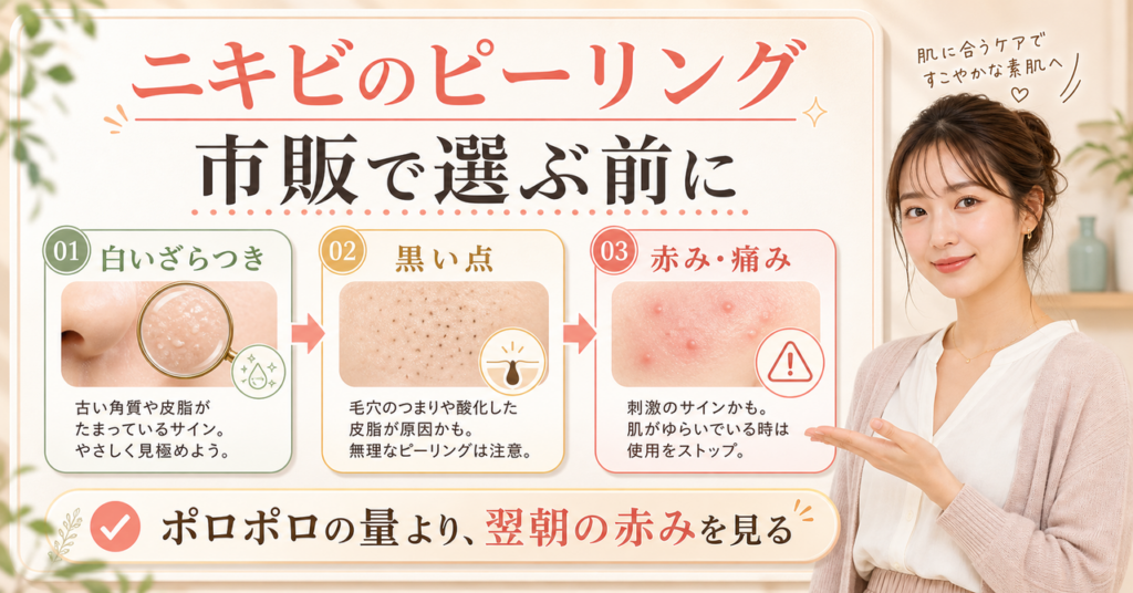 ピーリング ニキビ 市販の判断を整理したアイキャッチ