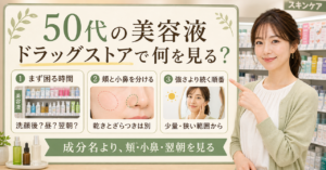 50代 美容液ドラッグストアの判断を整理したアイキャッチ