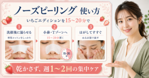 one day's you ノーズピーリングセット いちごエディションの使い方は？使用量・頻度・注意点を公式情報から整理????