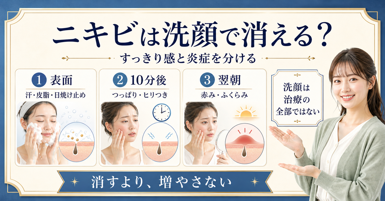 ニキビ が 消える 洗顔はどう考える?毛穴・皮脂・肌質の視点で整理