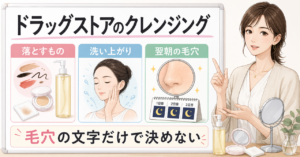 クレンジングおすすめ ドラッグストア 毛穴はどう考える？毛穴・皮脂・肌質の視点で整理
