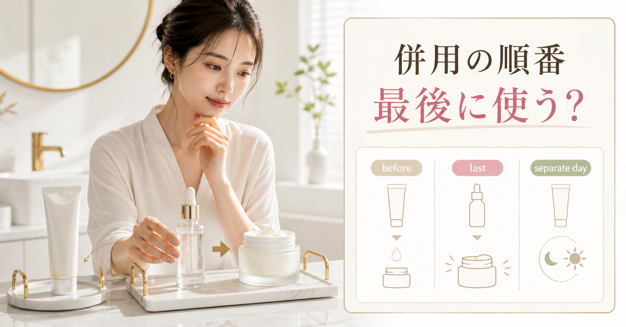 プロバイオダーム コラーゲンリモデリングクリームの併用注意点を示すアイキャッチ