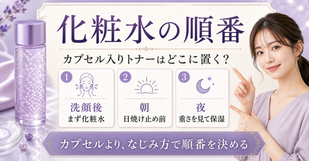 プロバイオダーム(TM) コラーゲンリモデリングトナーを使う順番のアイキャッチ
