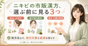 ニキビ向け市販漢方を症状と相談境界で選ぶ図