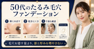 たるみ毛穴 ファンデーション 50代はどう考える？毛穴・皮脂・肌質の視点で整理????????