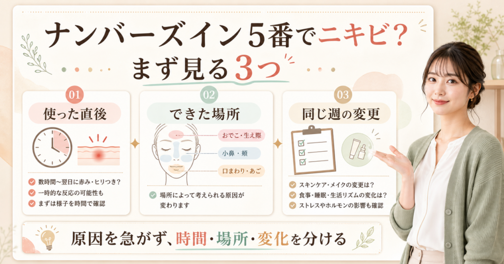 使用後の時間・場所・変化を分けて見る図