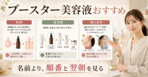 ブースタープロ美容液おすすめ｜役割と使う順番の見分け方