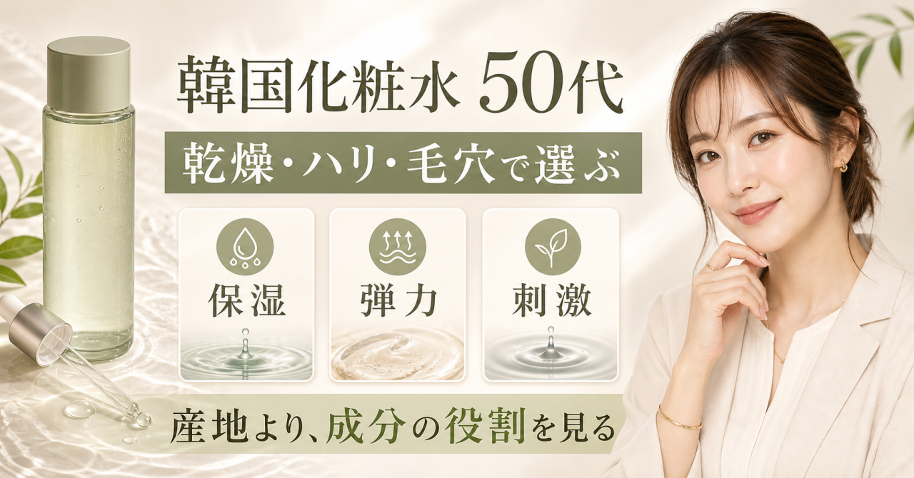 50代の韓国化粧水を乾燥・ハリ・刺激の三つの観察から選ぶ美容ボード