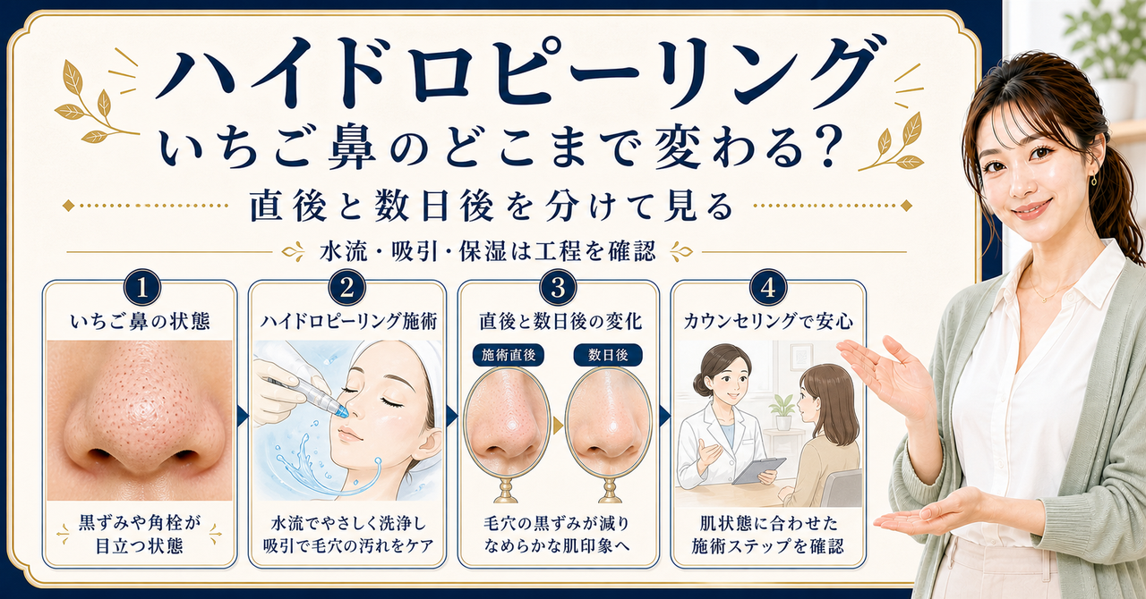 施術と自宅ケアの境界から考えるハイドロピーリングといちご鼻