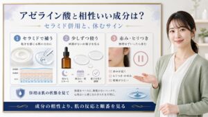 アゼライン酸と相性いい成分は？セラミド併用と休むサイン｜Chocobra