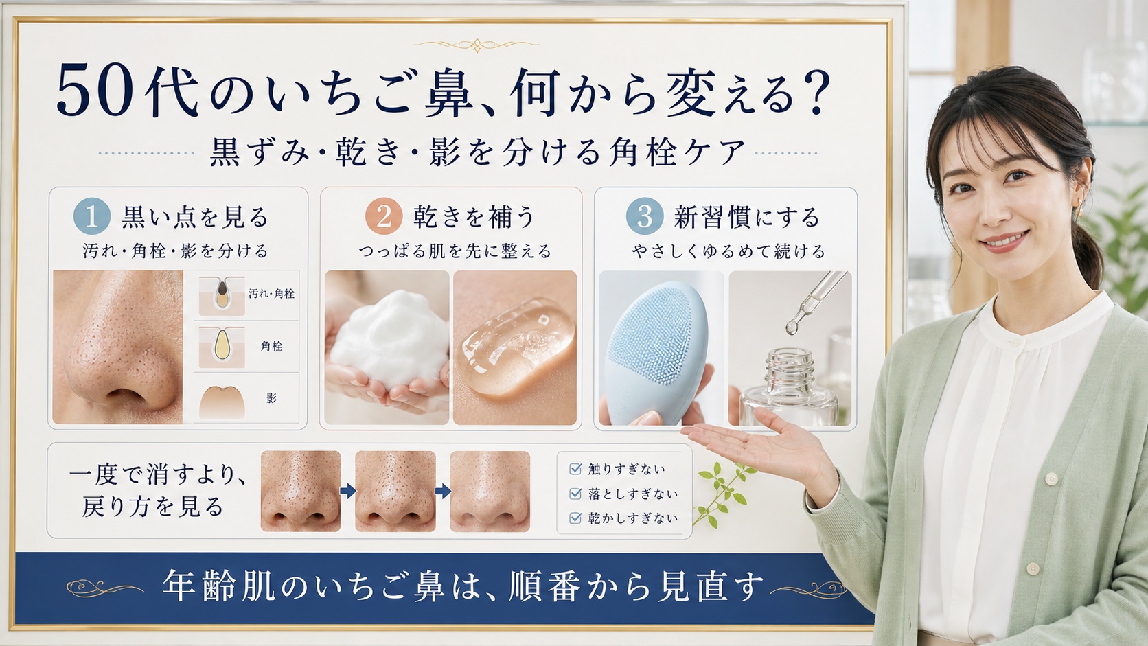 50代のいちご鼻は治る？年齢肌でも変われる“角栓ケア”の新習慣｜Chocobra