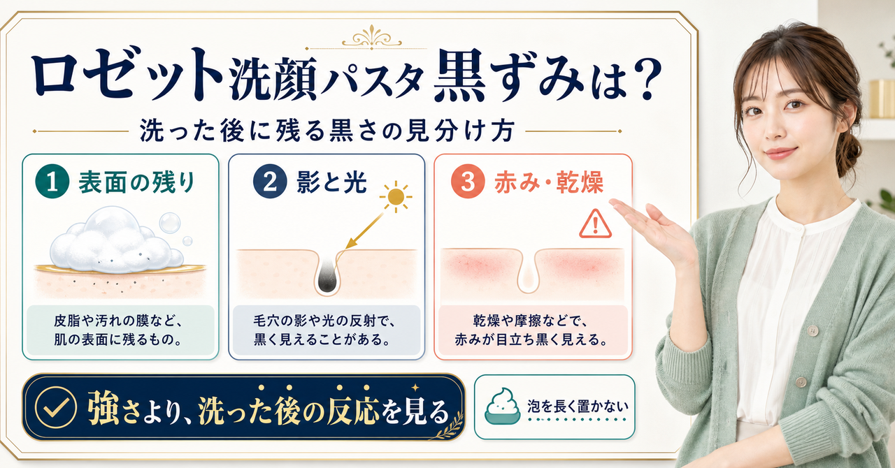 ロゼット洗顔パスタで黒ずみを強く洗う前に見え方を分ける美容ボード