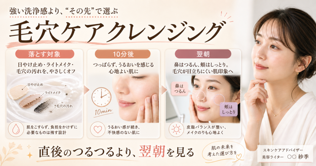 毛穴ケアクレンジングおすすめはどう考える？毛穴・皮脂・肌質の視点で整理??????????????
