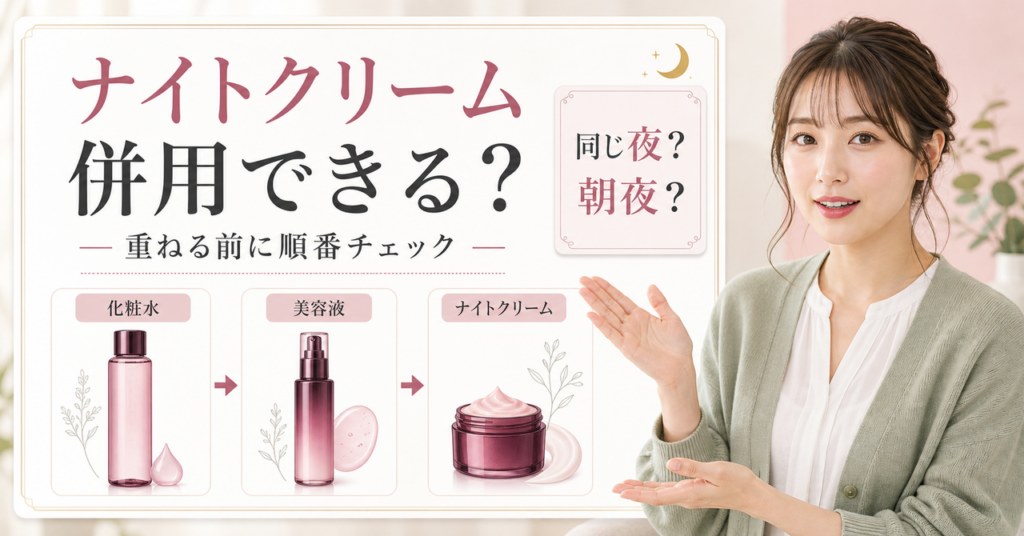 ドレスリフト ナイトクリームと他の成分を併用する前の確認点を整理した図解