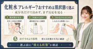 化粧水を使う前に肌状態を確認する美容ボード