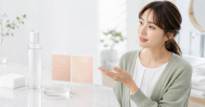 毛穴 閉じる 化粧水の判断場面を示すアイキャッチ