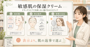 敏感肌 保湿クリーム ドラッグストアの判断ポイント