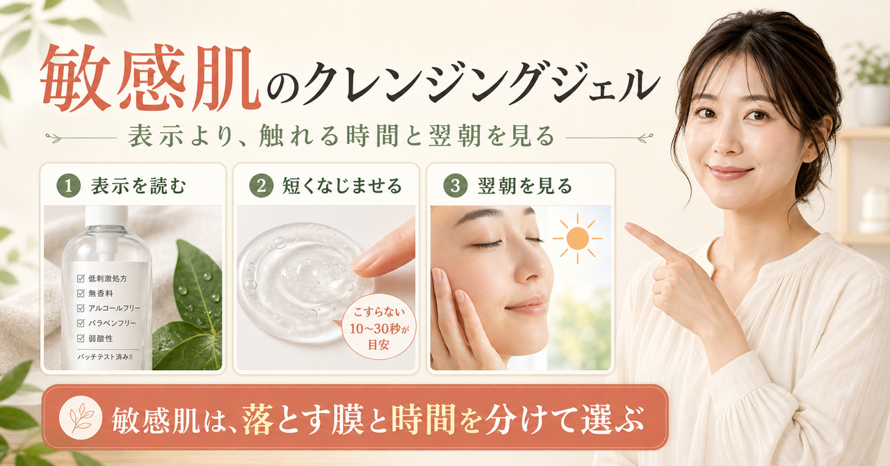 クレンジングジェル 敏感肌 おすすめの判断ポイント