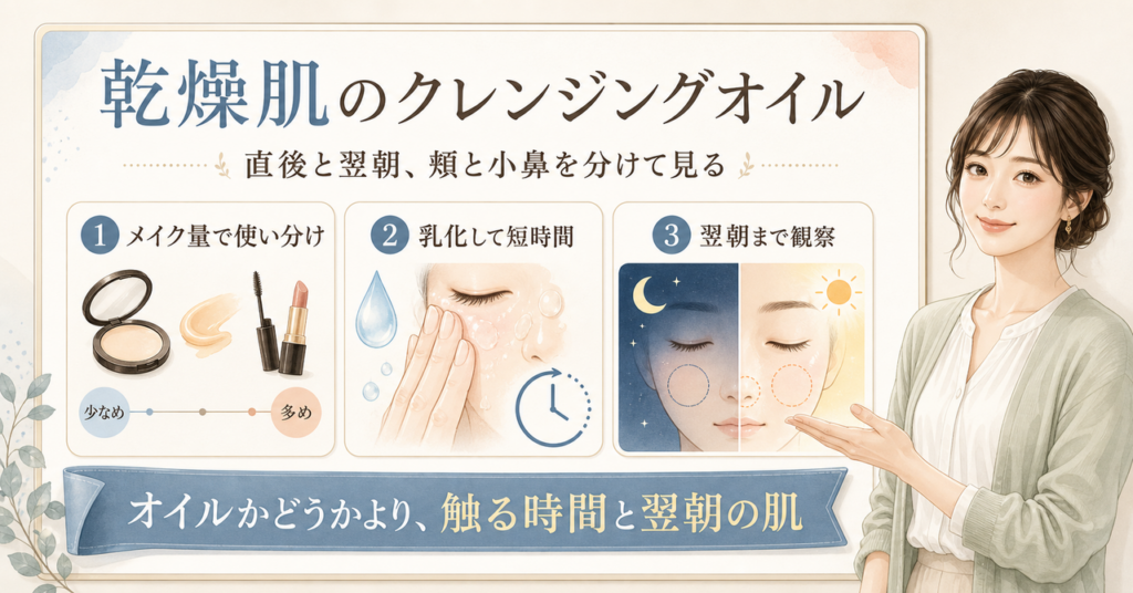 クレンジングオイル 乾燥肌 おすすめの判断ポイント