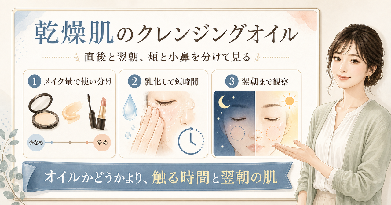 クレンジングオイル 乾燥肌 おすすめの判断ポイント