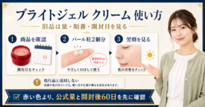 ファンケル ブライトジェル クリームの旧商品情報と量・開封後60日の確認図解