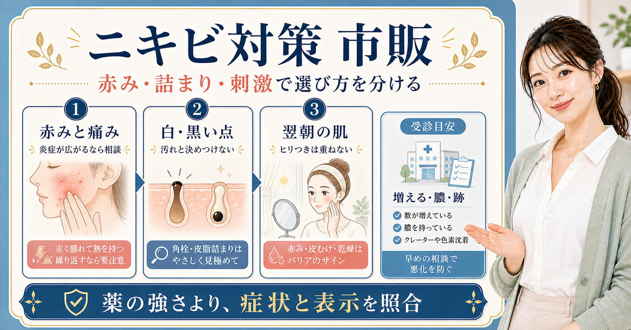 ニキビ対策 市販の判断ポイント
