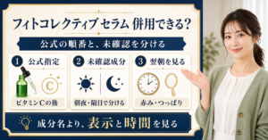 フィトコレクティブ セラムと他の成分を併用するイメージ
