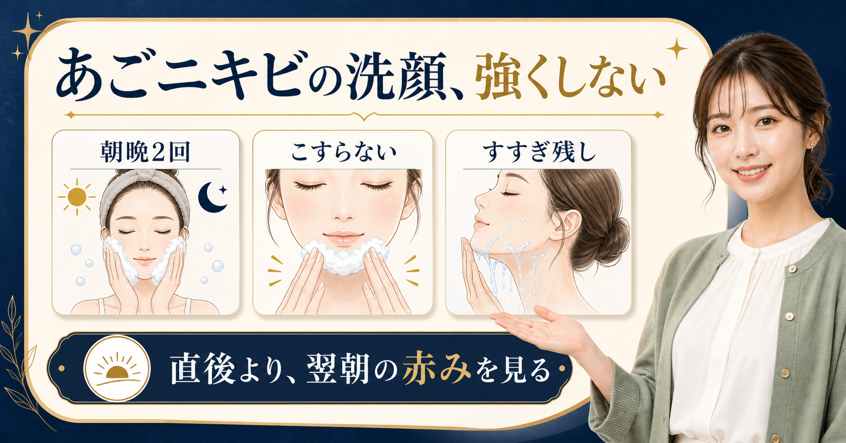 あご ニキビ 洗顔はどう考える？毛穴・皮脂・肌質の視点で整理???????