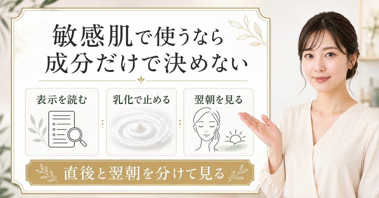 ビューティクリア ゴールド クレンジングバターを敏感肌で試す前の確認点を示すアイキャッチ