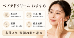 ペプチドクリームのおすすめを毛穴・皮脂・肌質から選ぶ方法