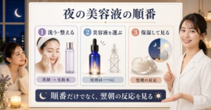 美容液 順番夜の判断ポイントを整理した美容ボード
