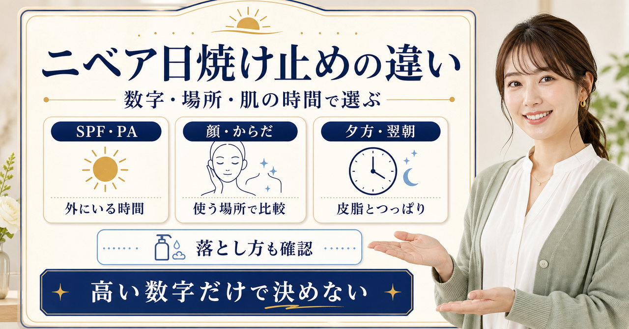ニベア 日焼け止め違いの判断ポイントを整理した美容ボード