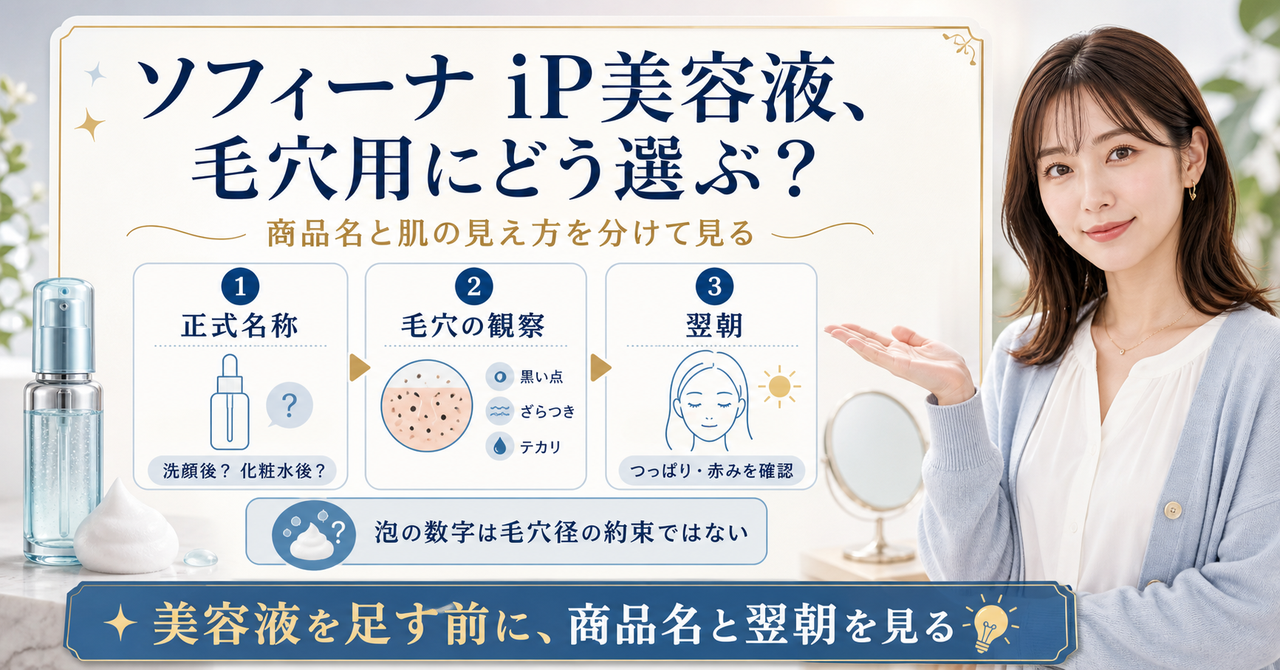 ソフィーナip 美容液 毛穴の判断ポイントを整理した美容ボード