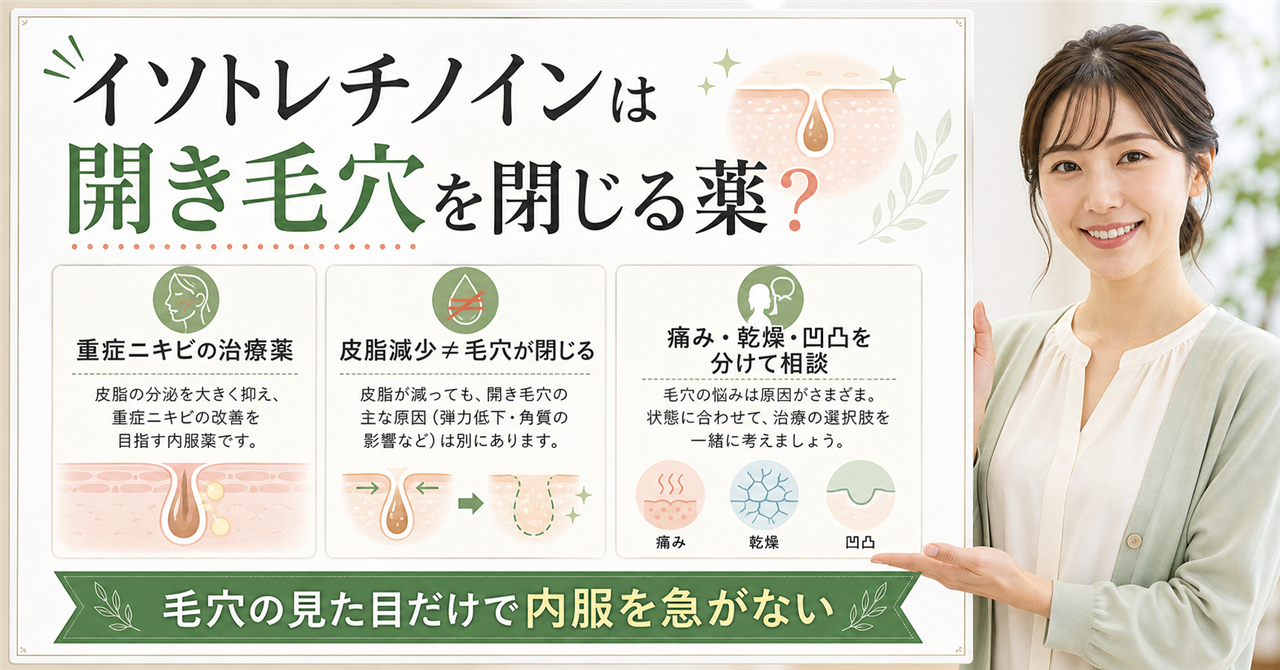 イソトレチノイン 開き毛穴の判断ポイントを整理した美容ボード