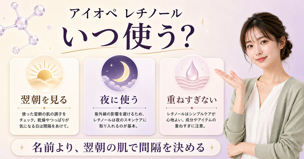 アイオペ レチノールスーパーバウンスセラムの判断ポイントを整理した美容ボード
