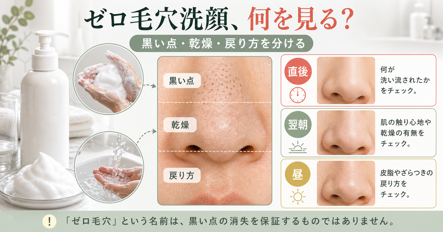 メディキューブ ゼロ毛穴クレンジングフォームはどう使う？洗顔後の肌
