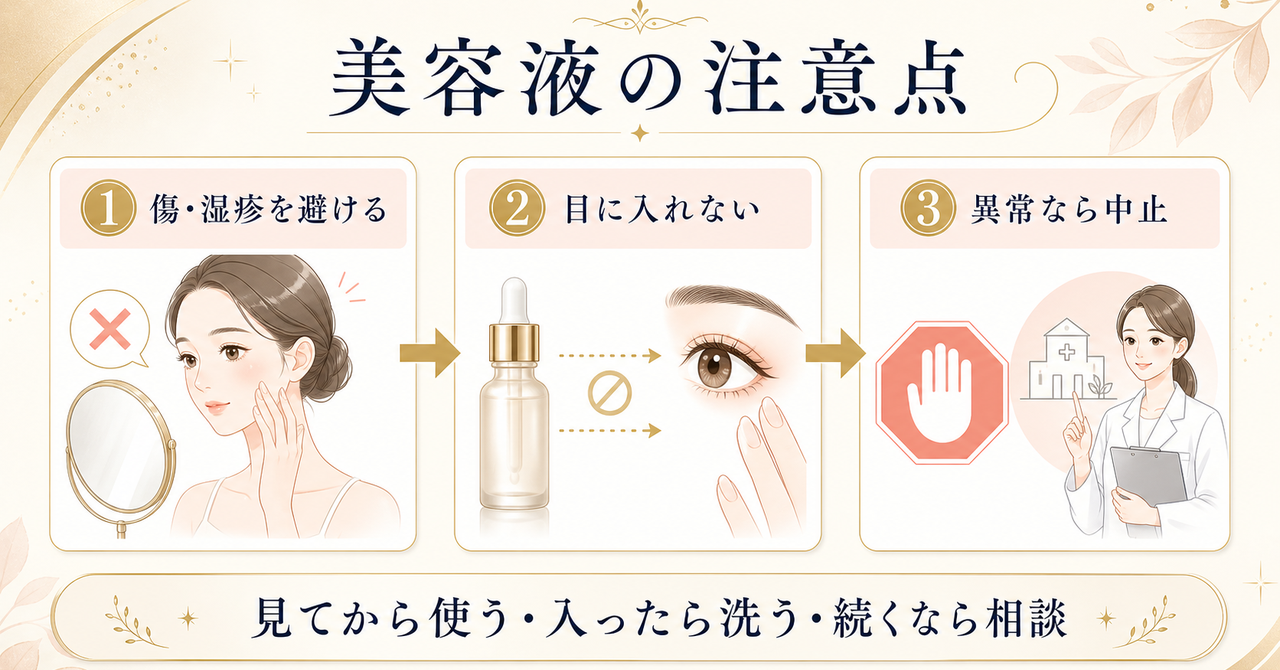 傷湿疹を避け、目に入れず、異常時に中止する3段階の安全図