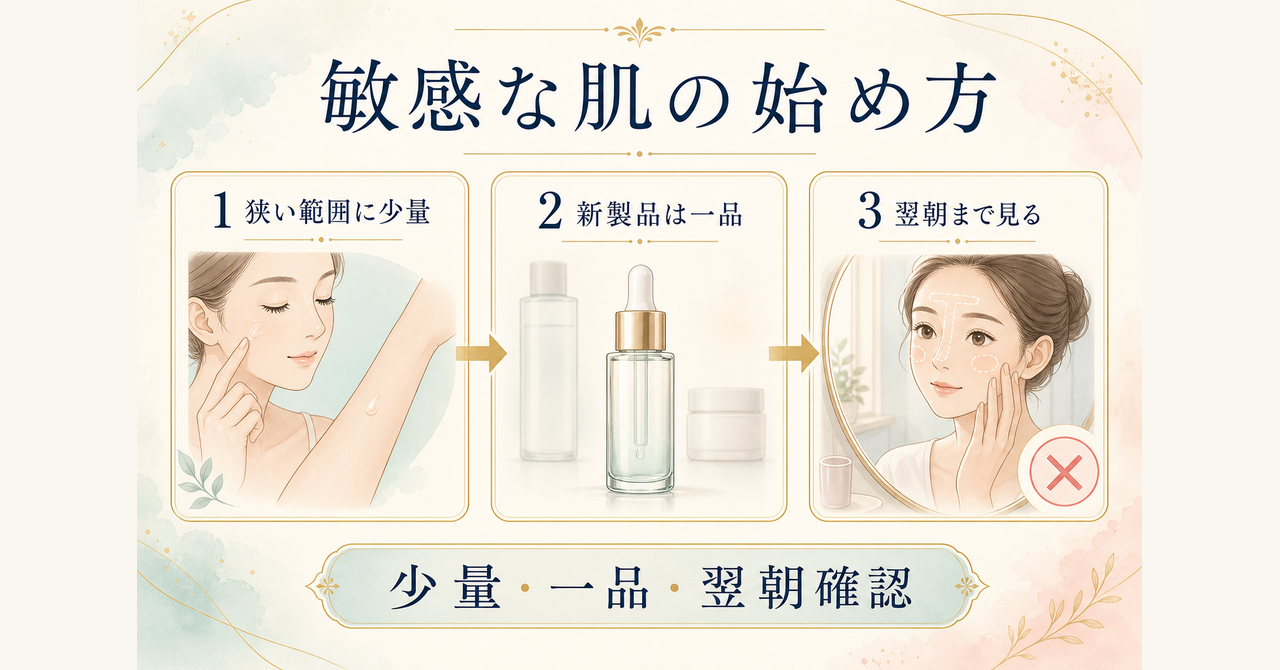 狭い範囲に少量、新製品は一品、翌朝まで見る3段階の図